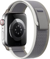 Trail Loop Nylon Sport band Groen/Grijs - Compatibel met Apple Watch 38mm 40mm 41mm Zachte nylon smartwatchband met klittenband - Voor iWatch Ultra 2 1 Series 9 8 7 6 SE 5 4 3 2 1
