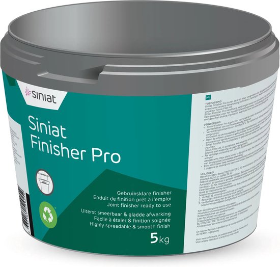 Siniat Finisher Pro - gipsplaat finisher - kant-en-klare pasta - 5kg - 25m2 - Siniat