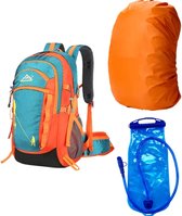 Avoir Avoir®-Multifunctionele Rugzak -Waterzak en Regenhoes -Groen/Oranje-35L Backpack-Hiking-Backpacks-- Complete Oplossing voor Outdoor Avonturen - Duurzaam en Comfortabel - Verkrijgbaar bij Bol.com