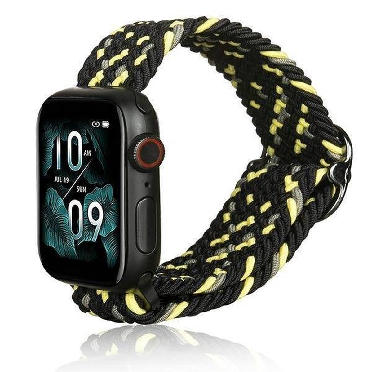 Beline pasek Apple Watch Textile 42-44-45-49mm black-lime