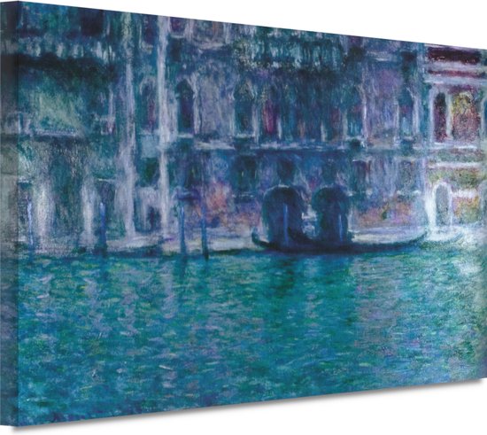 Palazzo Da Mula Morosini - Claude Monet wanddecoratie - Gebouw schilderijen - Muurdecoratie Architectuur - Muurdecoratie klassiek - Canvas keuken - Muur kunst 90x60 cm