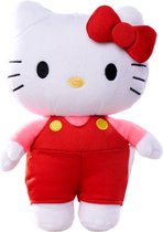 Hello Kitty (Rood/Roze) Super Style Pluche Knuffel 20 cm {Speelgoed Knuffeldier Knuffelpop voor kinderen jongens meisjes | Hello Kity Kat Cat Plush Toy}