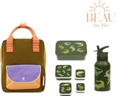 BEAU by Bo Sticky Lemon rugzak small + A Little Lovely Company back to school set Krokodillen