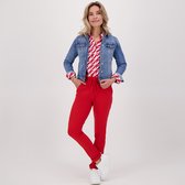 Rode Broek/Pantalon van Je m'appelle - Dames - Travelstof - Maat 42 - 3 maten beschikbaar