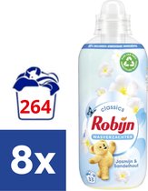 Robijn Adoucissant Jasmin & Bois de Santal - 8 x 825 ml (264 lavages)