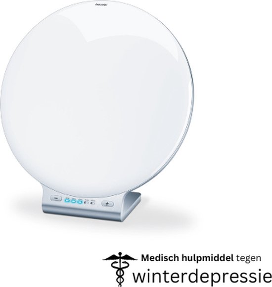 Foto: Beurer tl 100 lichttherapielamp daglichtlamp en sfeerlicht 256 kleuren via app bluetooth doorsnede 33cm led 10 000 lux op 10 cm 5 behandeltijden 10 helderheidsniveaus incl adapter medisch gecertificeerd 3 jaar garantie