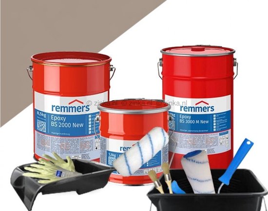 Remmers epoxy BS 2000 + BS 3000 Starterskit Steengrijs RAL 7030