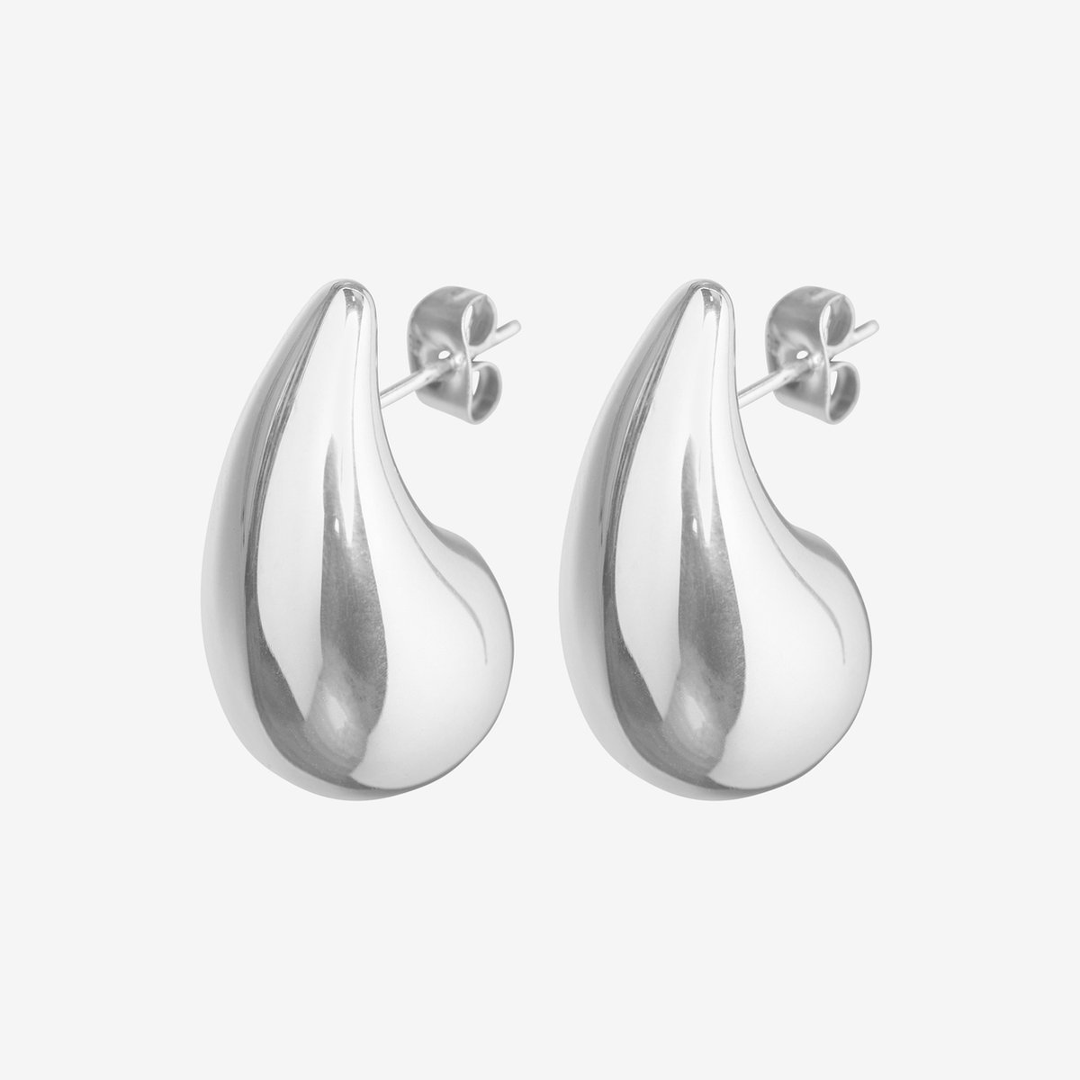 Essenza Small Teardrop Earrings Silver