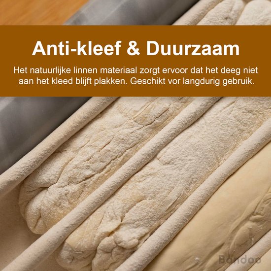 Robin Goods® 2x Linnen doek voor het bakken van brood - Deegdoek gemaakt van 100