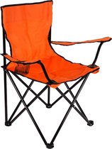 Campingstoel - Vouwstoel - Vissersstoel - Viskrukje - Kampeerstoel - Klapstoel - Buiten - draaggewicht 100kg - Opvouwbare stoel - 44x49x80 cm - Oranje
