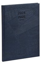 Agenda Brepols 2024-2025 - 16 M - Notes Hebdomadaires LUCCA - Semaine & notes - Bleu foncé - 14,8 x 21 cm