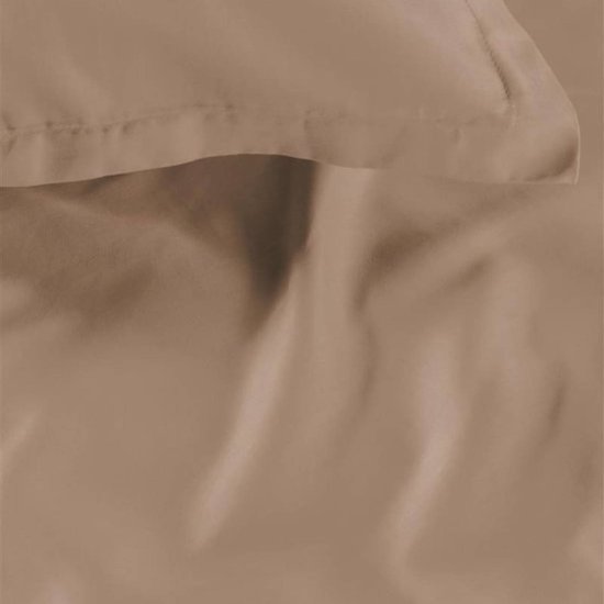 Ambiante Satin Uni dekbedovertrek - Lits-Jumeaux - 240x200/220 cm - Taupe van Ambiante — afbeelding 5