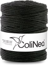ColiNea - Touw - katoenen koord - gevlochten - 5mm, 200m - Zwart