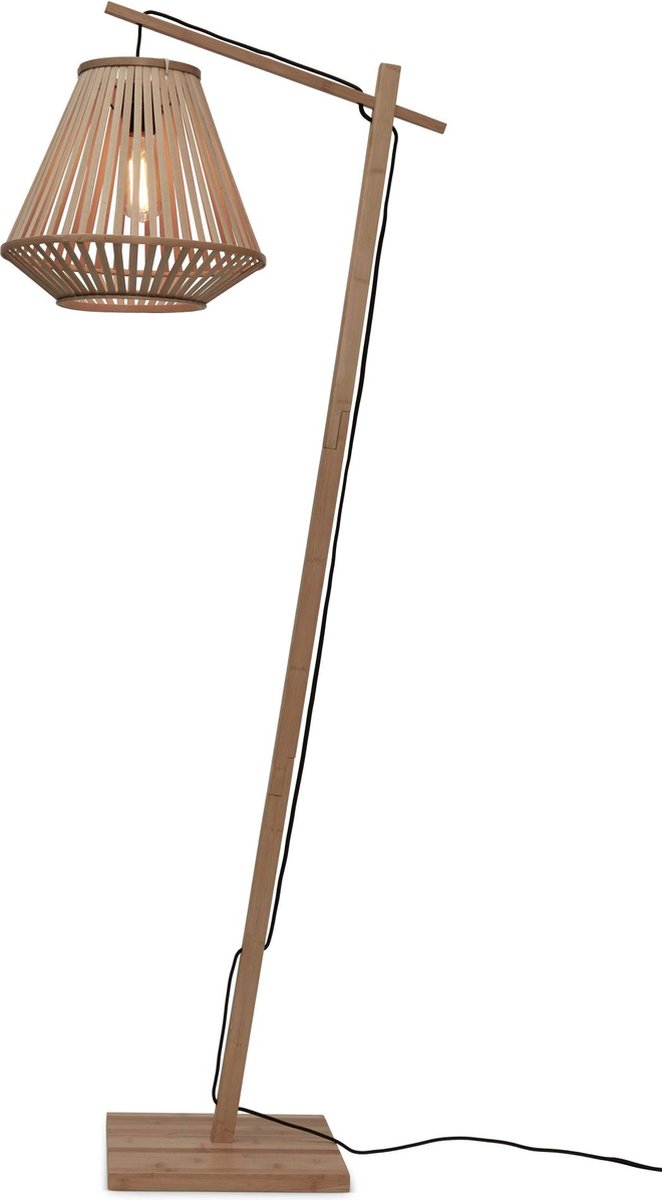 GOOD&MOJO Vloerlamp Merapi - Bamboe - 57x30x150cm - Modern - Staande lamp voor Woonkamer - Slaapkamer