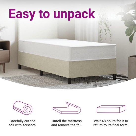 Matras Met Pocketveren En Traagschuim 9 Comfortzones Hoogte 22 Cm 105 X 190 Cm