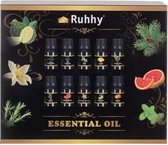 ESSENTIËLE OLIËN SET 10 stuks van elk 15 ml - Etherische Aromatherapie - Aroma Olie Geuren - Etherische essentiële oliën voor geurverspreider of aromadiffuser