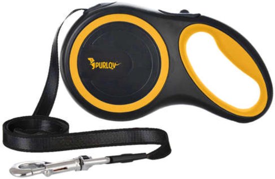 Hondenriem-Looplijn-Zwart/Grijs-8 Meter Oprol-Hond Lijn-Automatisch Rollijn