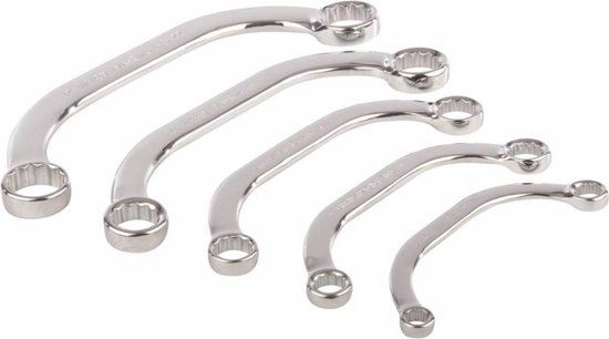 StahlKaiser Ringsleutelset - Verchroomd - Gehard - 8-22 mm - 5-delig