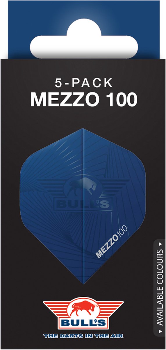 Bull's Mezzo 100 No.2 Blue Flights | 5-Pack