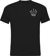 Koningsdag Kleding | Fotofabriek Koningsdag t-shirt heren | Koningsdag t-shirt dames | Zwart shirt | Maat M | Koningsdag 2024 Hoek
