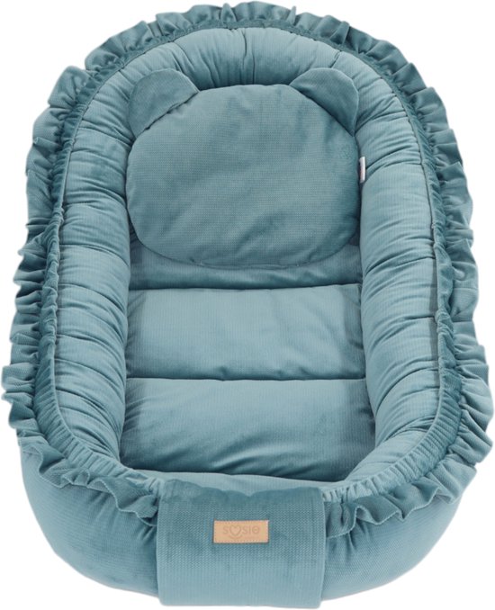 PALULLI Babynestje 100x60 Cm Mousseline - Met Matras, Verstelbaar, 100% Katoen Beige