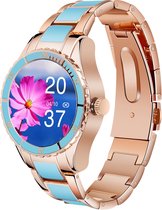 Darenci Smartwatch Timeless - Smartwatch dames - Smartwatch Heren - Horloges voor mannen en vrouwen - Horloge - Activity tracker - Stappenteller - Bloeddrukmeter - Hartslagmeter - Blauw