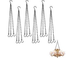 Plantenhangers - 6 Stuks - Binnen/Buiten - Hangpot - Ophangketting - plantenhanger - Hangpot - Luxe Gevlochten Touw - Hangkettingen - voor vogelkooi bloempotten lantaarns billboard tuin - Plantenpothanger - Extra groot draagvermogen