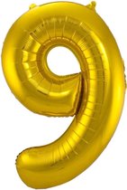 Cijfer Ballonnen Ballon Cijfer 9 Verjaardag Versiering Feest Helium Ballonnen Cijferballon Folieballon Goud Xl Formaat