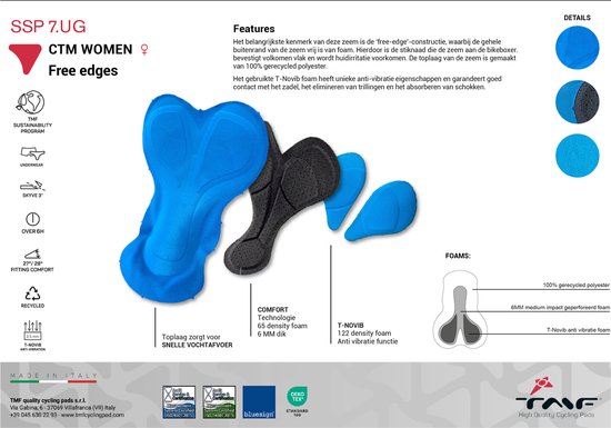 bikeboxer. Endurance Dames fietsonderbroek met zeem voor lange afstanden - L — afbeelding 3
