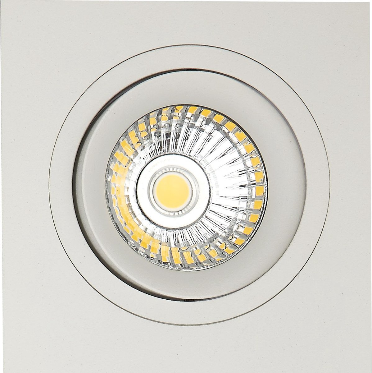 Zoom II inbouwspot wit, GU10 fitting, 5W LED 2700K dimbaar, aluminium, 95x95 mm, IP20, energieklasse F