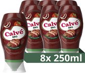 Calvé Knijpfles - BBQ Saus - lekker bij vlees van de barbecue, hamburgers of een wrap - 8 x 250 ml