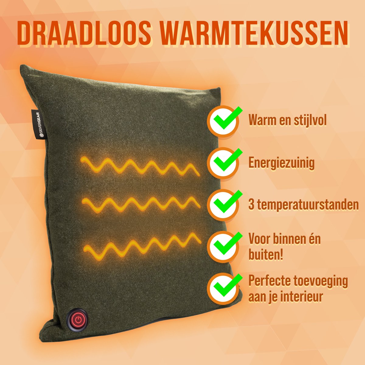 Extra warme Inventum Elektrisch Verwarmingskussen - electrisch kussen voor in de winter Extra warme Inventum Elektrisch Verwarmingskussen - electrisch kussen voor in de winter