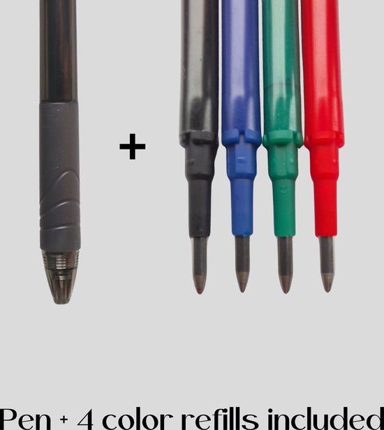 4 kleuren balpen rubber met touch functie