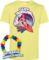 T-shirt Surfing Man | Toppers in Concert 2024 | Club Tropicana | Hawaii Shirt | Ibiza Kleding | Lichtgeel | maat XS