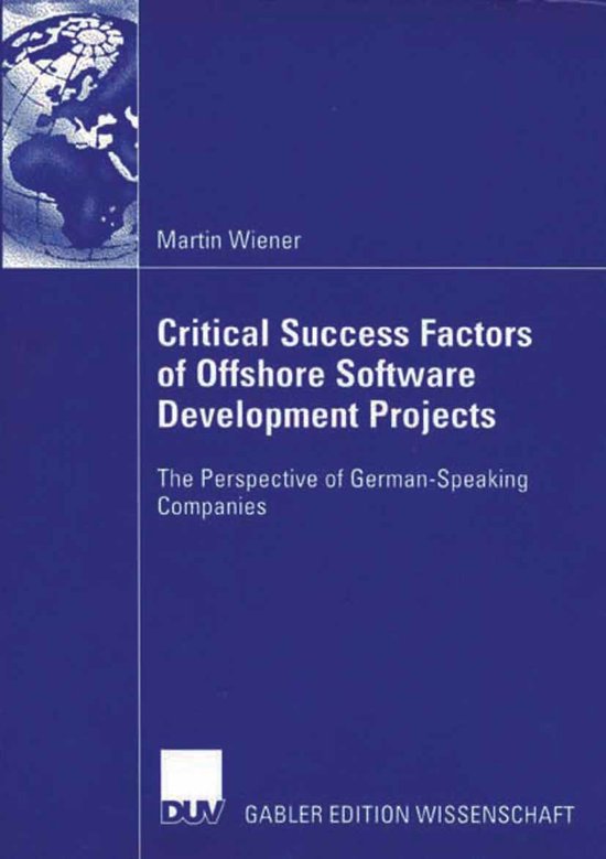 Critical Success Factors of Offshore Software Development Pr ... - cover