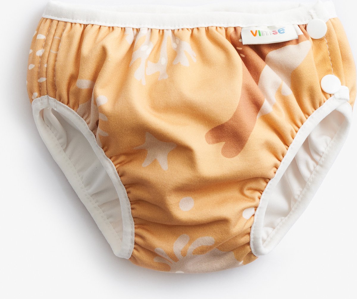 Goedkoopste ImseVimse - Vimse - Yellow Whale- Wasbare Zwemluier - M | 7-10 kgs - OEKO-TEX® - Bewegingsvrijheid - Drukknopen