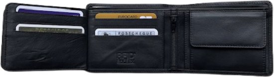 Leren LD billfold heren - leren heren portemonnee - leer - zwart - RFID beschermd