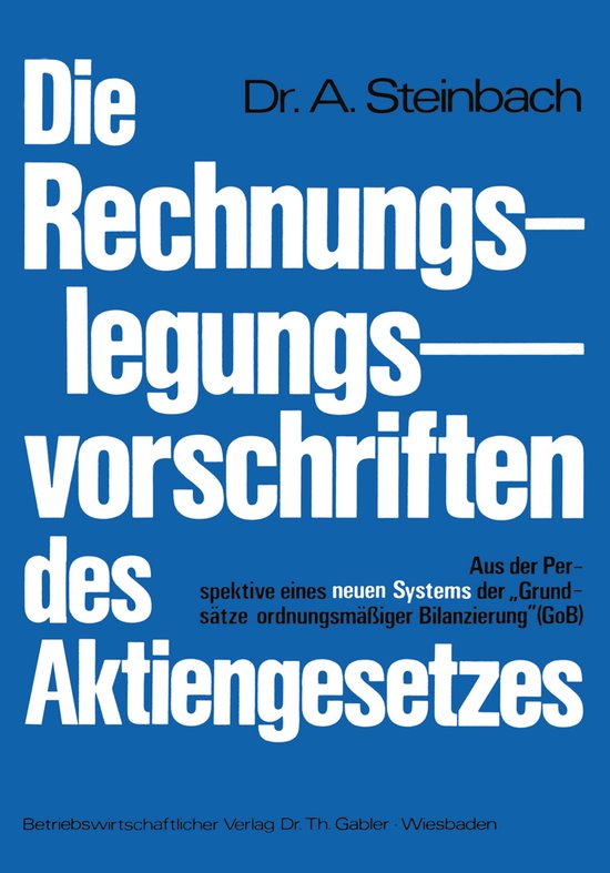 Die Rechnungslegungsvorschriften des Aktiengesetzes 1965 - cover