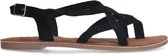 Sacha - Dames - Zwarte sandalen met gekruiste bandjes - Maat 39