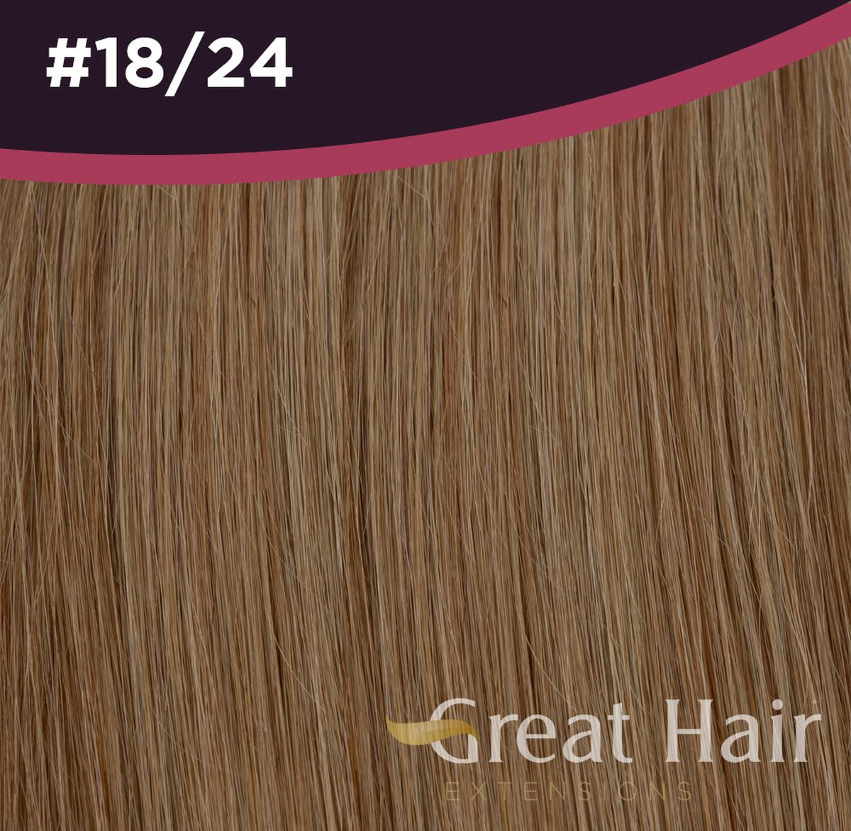 Great Hair Extensions Full Head Clip In - straight #18/24 50cm