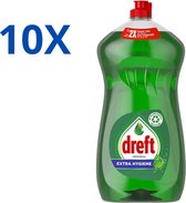 10 x Dreft Liquide Vaisselle Extra Hygiène 1200 ml - pack discount