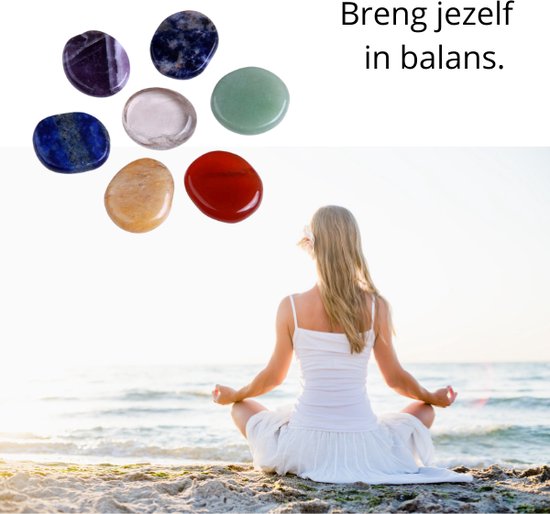 Chakra Balans Set - 7 Prachtige Edelstenen in Fluweel Zakje - Harmoniseer je Energie