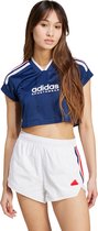 adidas Sportswear Tiro Cut 3-Stripes Crop Shirt - Dames - Blauw- M