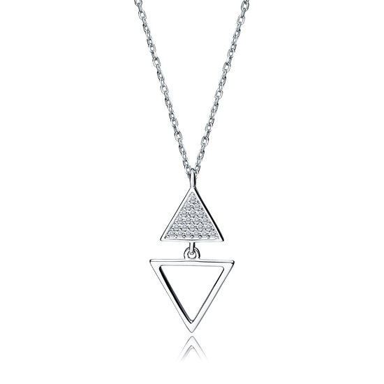 Zilveren Ketting met Zirkonia - Dames Ketting met Zirkonia - Zilver Ketting - Zilver 925 - Amona Jewelry