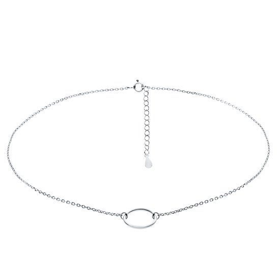 Zilveren Ketting Choker - ZIlver chocker dames - Dames ketting chocker - Zilver 925 - Gerhodineerde Zilveren Choker - Amona Jewelry