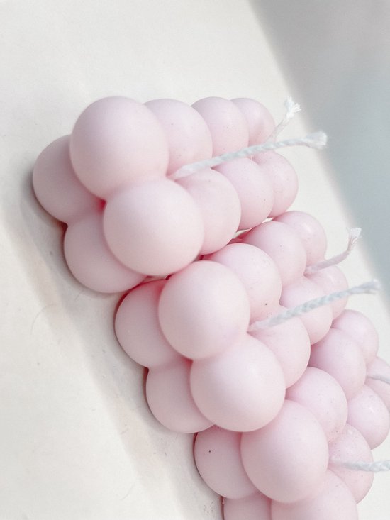 Set van 25 kleine LICHT ROZE bubbel kaarsen - mini bubble kaars - bubble candle - Paper Bricks - huwelijk - geboortegeschenk - bedankje - mini cadeautje - baby shower - communie - lentefeest