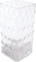 Decoratieve vaas in transparant geblazen glas H24