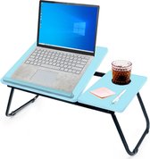 Inklapbare laptoptafel - multifunctioneel bedtafel, ideaal voor eten, werken, lezen, schrijven of televisie kijken - werktafel - laptopstandaard, sprekerstandaard (blauw)