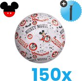 Mickey Mouse Lichtgewicht Speelgoed Bal - Kinderbal - 23 cm - Volumebundel 150 stuks - Inclusief Balpomp