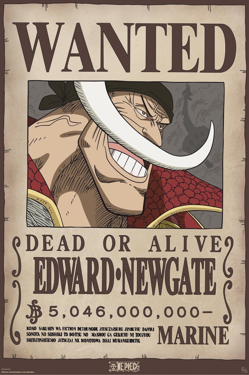 ABYSTYLE Poster One Piece - Wanted Whitebeard 61x91,5cm Divers